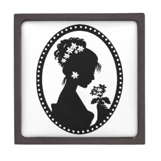 Boîte À Souvenirs De Première Qualité Silhouette victorienne de camée