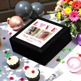 Boîte À Souvenirs Valentine Love Script Photos Coeur