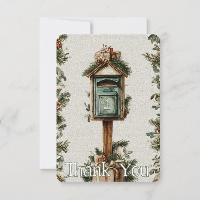 Boîte aux lettres de vacances Carte de remerciemen (Devant)