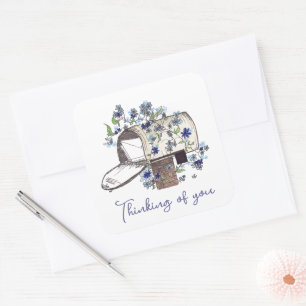 Boîte aux lettres Envoi d'une étiquette Carré de p