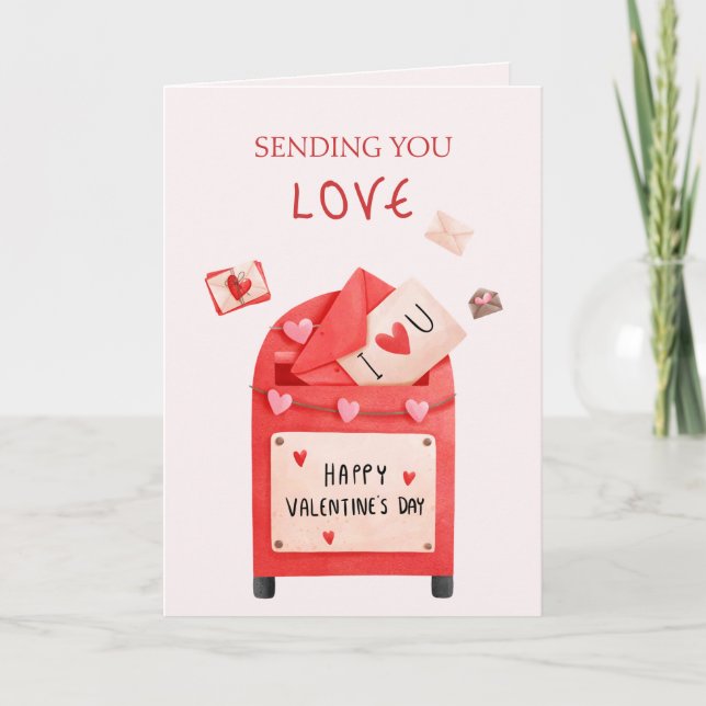 Boîte aux lettres mignonne Cartes de vœux pour la  (Devant)