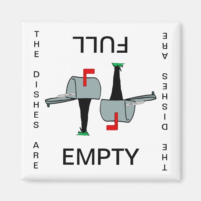 Boîte aux lettres Vide Lave-vaisselle Magnet (Devant)