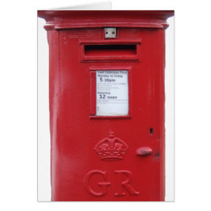 Boîte britannique rouge de courrier