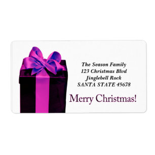 Boîte cadeau Joyeux étiquette de adresse de Noël
