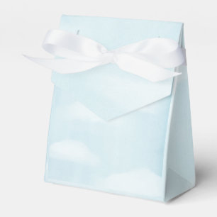 Boite cadeau nuages bleu Aquarelle