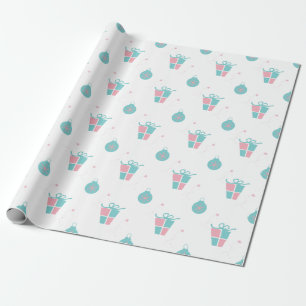Boîte cadeau Retro Rose et Aqua Papier à enveloppe