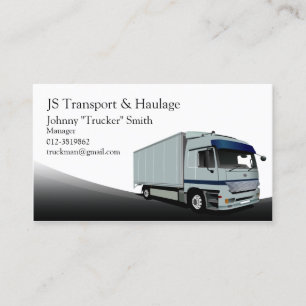 Boîte Camion Haulage Carte de visite noir