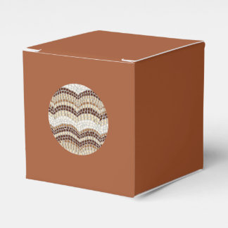 Boite classique en mosaïque beige ronde