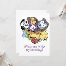 Boîte de jouets de goodies invitation