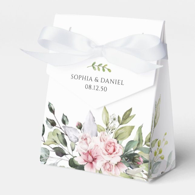Boite de mariage rose vif verdoyante (Verso)