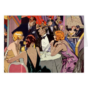 Boîte de nuit de fête de cocktail Art Déco vintage