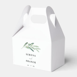 Boite de préférence de mariage de la branche d'oli