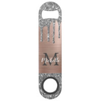 Boîtes de Parties scintillant argent élégant Rose