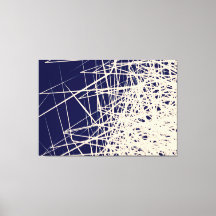 Boîtes empilées Bleu - Impression sur toile