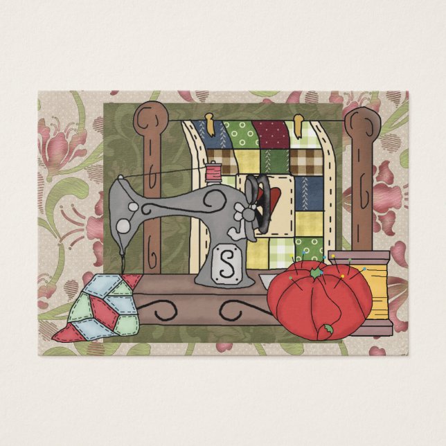 Boîtier cadeau à coudre / Carte Seamstress (Devant)