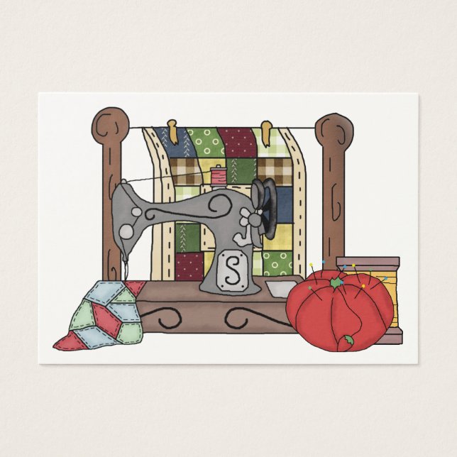 Boîtier cadeau à coudre / Carte Seamstress (Devant)