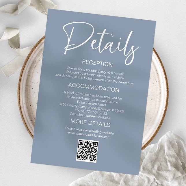 Boîtier de détails de Faire-part de mariage élégan (Créateur téléchargé)