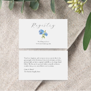 Boîtier du registre Mariage Dusty Blue Hydrangea