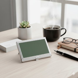 Boîtier Pour Cartes De Visite Sleek Green Textured Modern