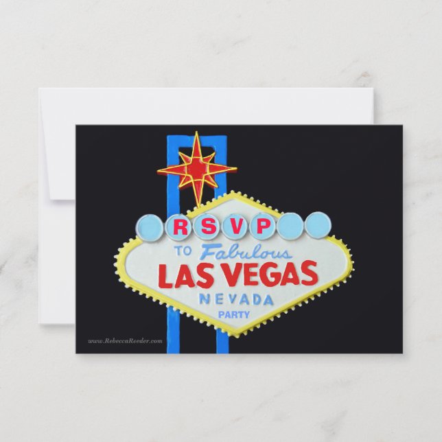 Boîtier RSVP de la fête de Las Vegas (Devant)