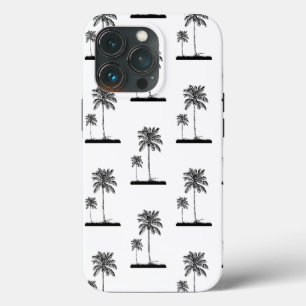 Boîtier téléphonique Noir Et Blanc Palm Tree coque