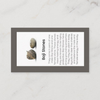 Boji Stones Crystal Meaning Juwelier Display Visitenkarte