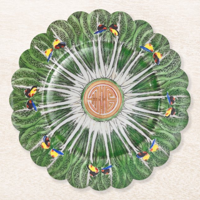 Bok Choy Papieruntersetzer Untersetzer (Vorderseite)