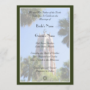 Bok Tower Wedding, personalisiert Einladung