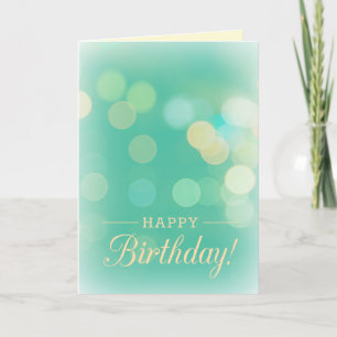 Bokeh Birthday Karte