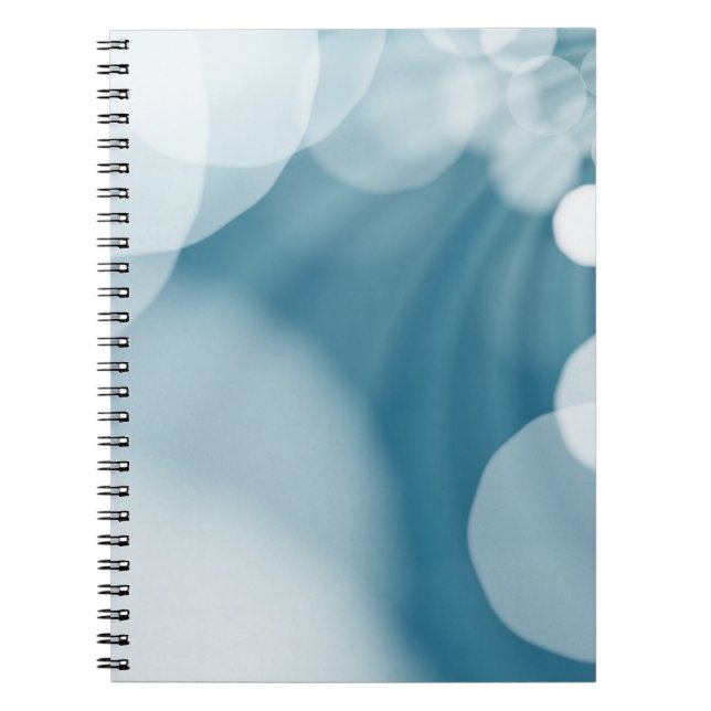 Bokeh-blaue Hintergrundlinse Notizblock (Vorderseite)