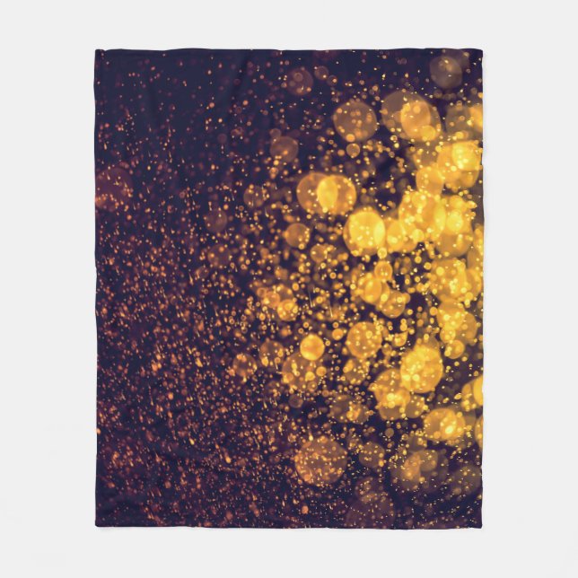 Bokeh Brillianz: Abstraktes Lichtspiel Fleecedecke (Vorderseite)