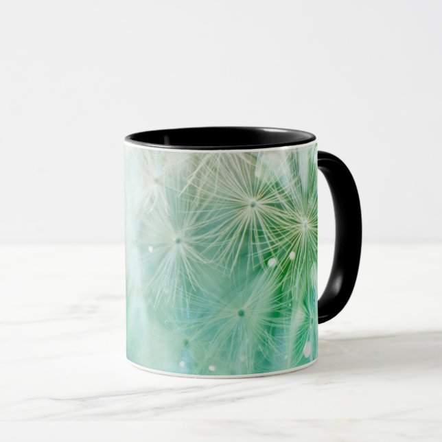 Bokeh Dandelion - Aquamarin Tasse (VorderseiteRechts)