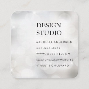 Bokeh   Design Studio Quadratische Visitenkarte