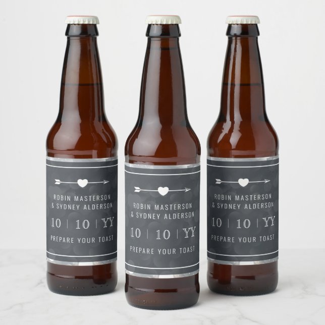 Bokeh | Enregistrer La Date | Étiquette de bière | (Bouteilles)