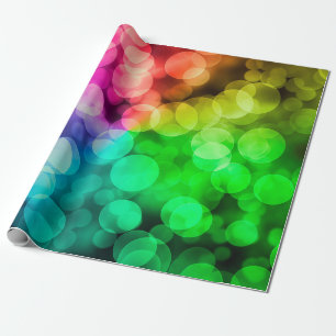 Bokeh farbiger Regenbogen-Hintergrund Geschenkpapier