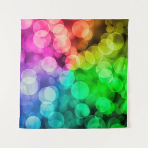 Bokeh farbiger Regenbogen-Hintergrund Wandteppich