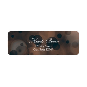 Bokeh Glam Brown Beige & Or Étiquettes de adresse