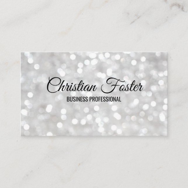 Bokeh Glitzer Glamour Visitenkarte (Vorderseite)