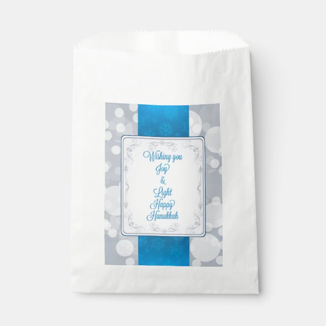 Bokeh Hanukkah Geschenktütchen (Vorderseite)