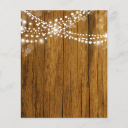 Bokeh Heart Lights & Wood Grain Scrapbook Papier