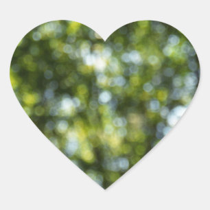 Bokeh im Frühjahr Herz-Aufkleber