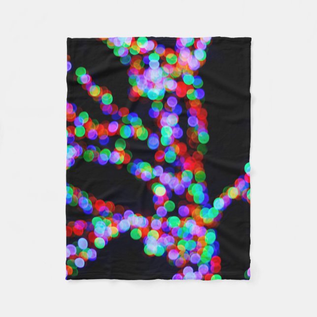 Bokeh-Lampen Fleecedecke (Vorderseite)
