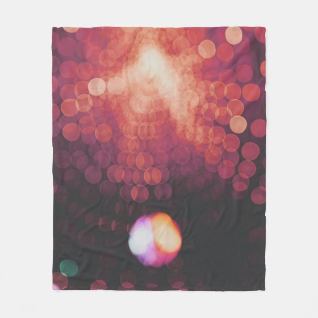 Bokeh Lichtfotografie Fleecedecke (Vorderseite)