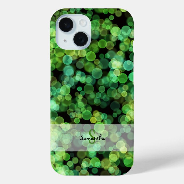 Bokeh Lights in Shades of Green Case-Mate iPhone Hülle (Rückseite)