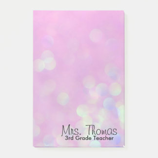 Bokeh Post It Notes 4x6 (pink) Post-it Klebezettel