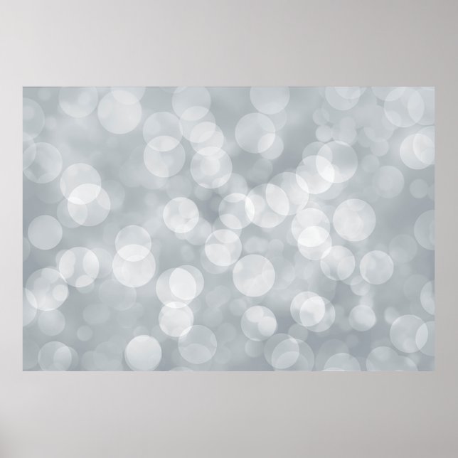 Bokeh-SilbergrauOverlay Poster (Vorne)