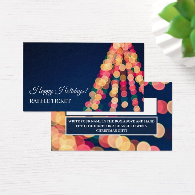 Bokeh Tree Lights, Christmas Raffle Ticket (Schreibtisch)