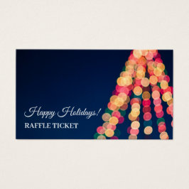 Bokeh Tree Lights, Christmas Raffle Ticket