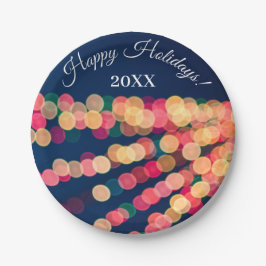 Bokeh Tree Lights, Weihnachten Pappteller