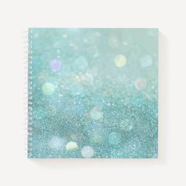 Bokeh und Glitzer Sketchbook Notebook Notizbuch (Vorderseite)